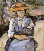 Fillette a la poupee Paul Cezanne